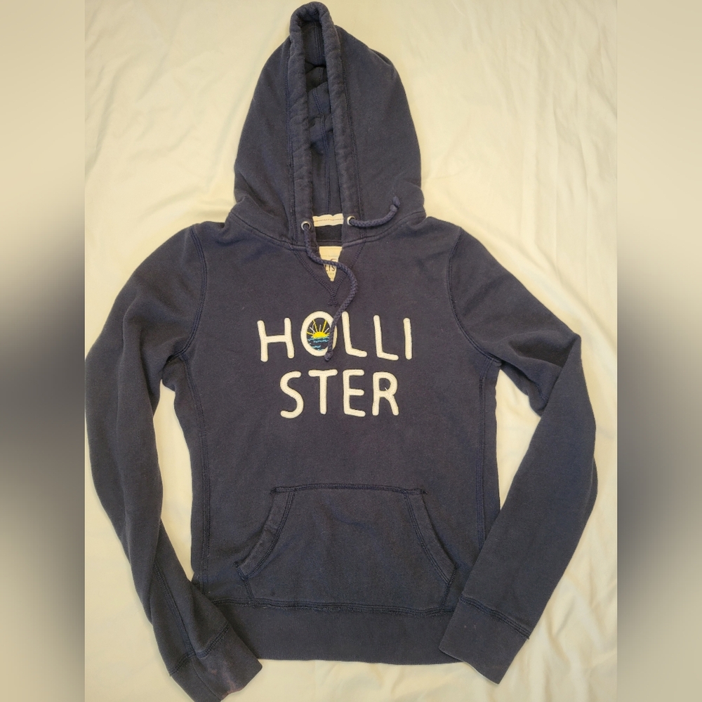 Womens Hollister Vintage Blue Hoodie Size Large